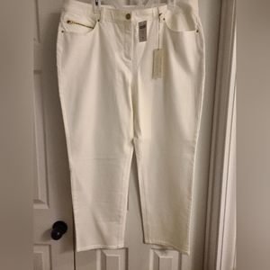 CHICO'S Optic White So Slimming Ankle Jeans Size 3